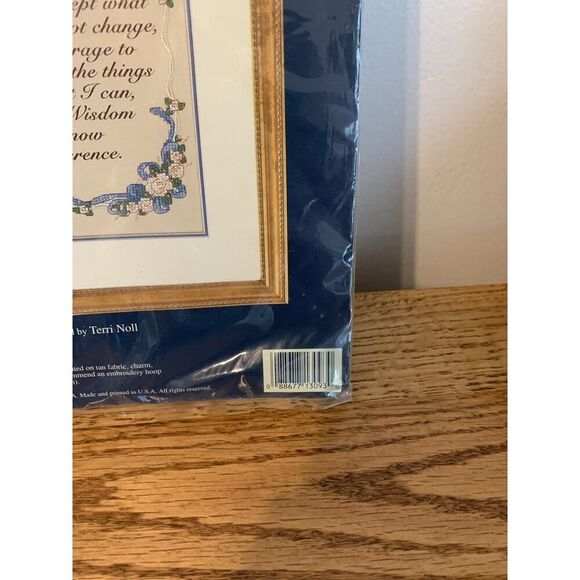 Sunset 13093 "Wisdom to Know" Stamped Cross Stitch Kit Serenity Prayer 1997 - Picture 4 of 6